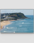 Looking North - Anzac Walk Clifftop - Fine Art Print - Float Frame Canvas - White - Landscape
