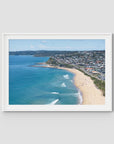 Newcastle Curve - Merewether - Fine Art Print - Traditional Frame - White - Landscape