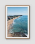 Merewether Lineup - Newcastle - Fine Art Print - Traditional Frame - Raw Oak - Portrait