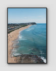 Merewether Lineup - Newcastle - Fine Art Print - Float Frame Canvas - Black - Portrait