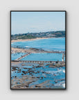 Merewether Oecan Baths - Fine Art Print - Float Frame Canvas - Black - Portrait