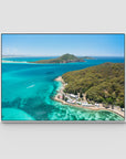 Tomaree ii - Port Stephens - Art Print - Float Frame Canvas - White - Landscape