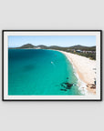 Shoal Bay Beach - Port Stephens - Art Print - Traditional Frame - Black - Landscape