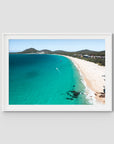 Shoal Bay Beach - Port Stephens - Art Print - Traditional Frame - White - Landscape