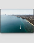 Port Stephens High Aerial - Art Print - Float Frame Canvas - White - Landscape