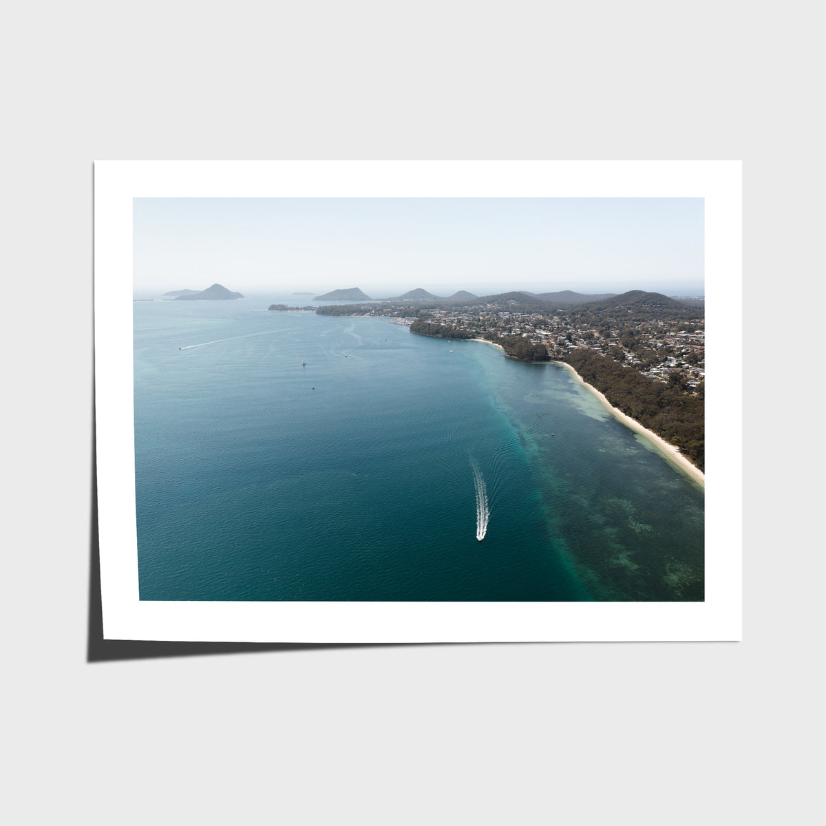 Port Stephens High Aerial - Art Print - Fine Art Paper - Unframed Print - Landscape