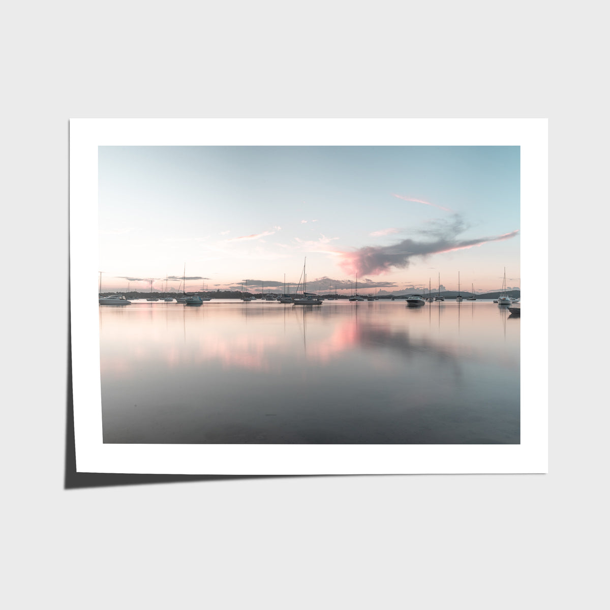 Corlette Boats Sunset - Port Stephens - Art Print - Fine Art Paper - Unframed Print - Landscape