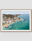 Corlette Aerial - Port Stephens - Art Print - Traditional Frame - Raw Oak - Landscape
