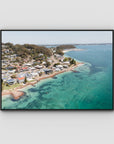 Corlette Aerial - Port Stephens - Art Print - Float Frame Canvas - Black - Landscape