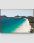Shoal Bay Beach ii - Port Stephens - Art Print - Float Frame Canvas - White - Landscape