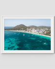 Shoal Bay CBD - Port Stephens - Art Print - Traditional Frame - White - Landscape