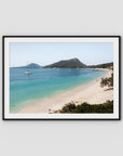 Shoal Bay Beach View - Port Stephens - Art Print - Traditional Frame - Black - Landscape