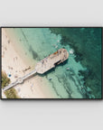 Shoal Bay Wharf - Port Stephens - Art Print - Float Frame Canvas - Black - Landscape