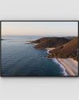 Tomaree Lookout Panorama - Port Stephens - Art Print - Float Frame Canvas - Black - Landscape