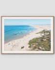 Birubi Beach Summer Days - Port Stephens - Art Print - Traditional Frame - Raw Oak - Landscape