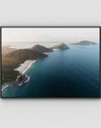 Coastal Horizon - Port Stephens - Art Print - Float Frame Canvas - Black - Landscape