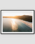 Fingal Bay Beach Sunset - Port Stephens - Art Print - Traditional Frame - Black - Landscape