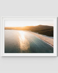 Fingal Bay Beach Sunset - Port Stephens - Art Print - Traditional Frame - White - Landscape