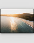 Fingal Bay Beach Sunset - Port Stephens - Art Print - Float Frame Canvas - Black - Landscape