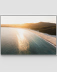 Fingal Bay Beach Sunset - Port Stephens - Art Print - Float Frame Canvas - White - Landscape