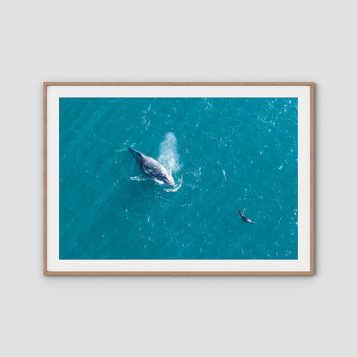 Breath of the Ocean - Art Print - Traditional Frame - Raw Oak - Landscape