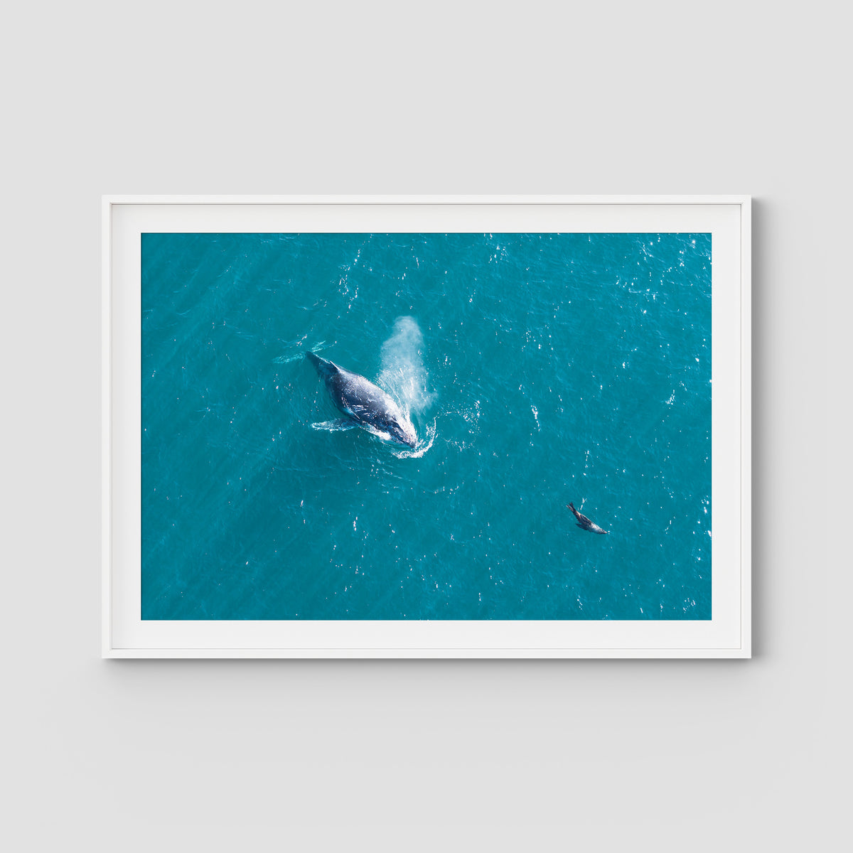 Breath of the Ocean - Art Print - Traditional Frame - White - Landscape