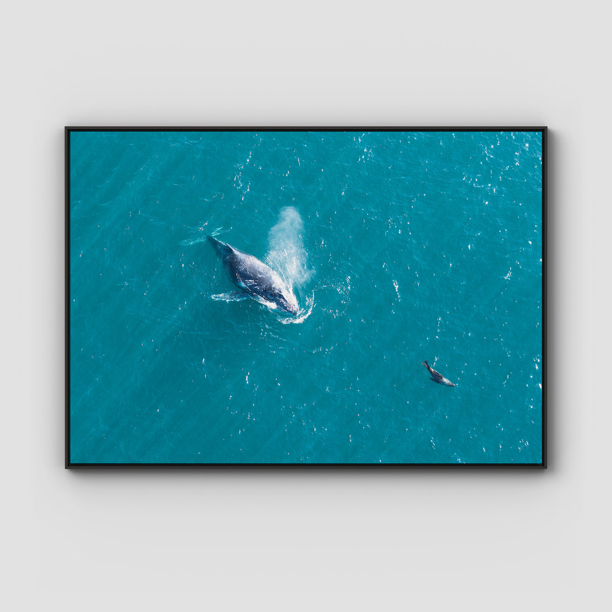 Breath of the Ocean - Art Print - Float Frame Canvas - Black - Landscape