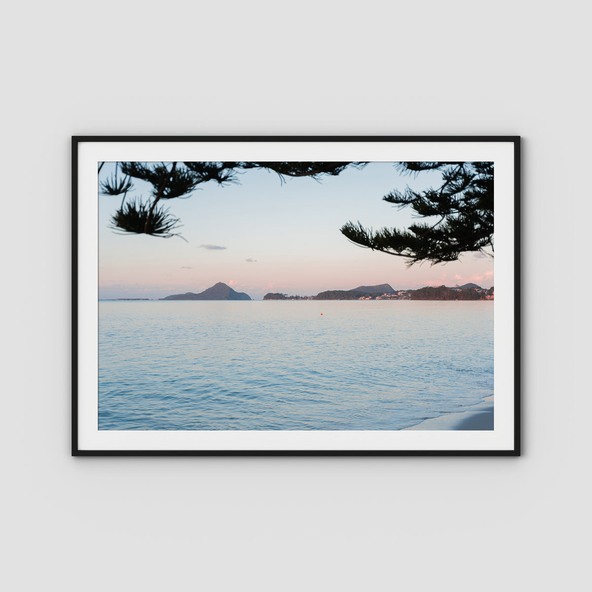 Corlette Sunset - Port Stephens - Art Print - Traditional Frame - Black - Landscape