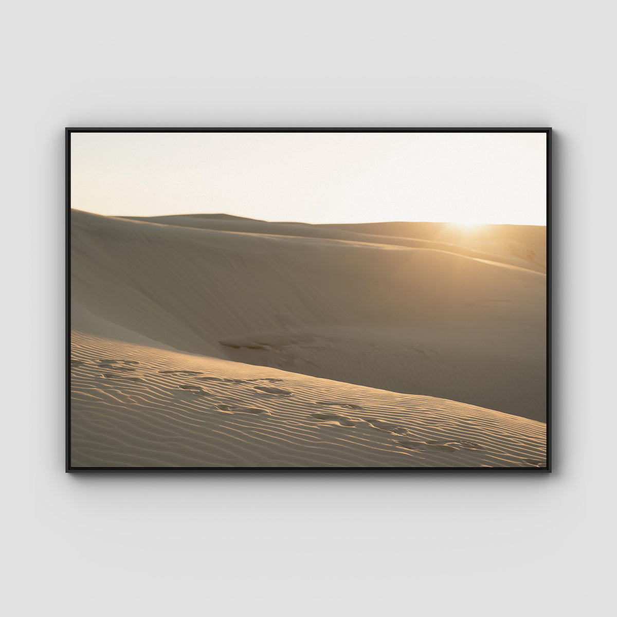Birubi Sand Dunes - Port Stephens - Art Print - Float Frame Canvas - Black - Landscape