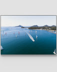Nelson Bay Race Day - Port Stephens - Art Print - Float Frame Canvas - White - Landscape
