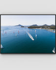 Nelson Bay Race Day - Port Stephens - Art Print - Float Frame Canvas - Black - Landscape