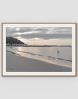 The Anchorage Corlette Sunset - Port Stephens - Art Print - Traditional Frame - Raw Oak - Landscape