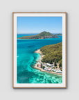 Tomaree ii - Port Stephens - Art Print - Traditional Frame - Raw Oak - Portrait