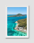 Tomaree ii - Port Stephens - Art Print - Traditional Frame - White - Portrait