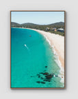 Shoal Bay Beach - Port Stephens - Art Print - Float Frame Canvas - Raw Oak - Portrait