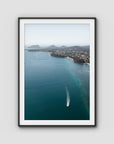 Port Stephens High Aerial - Art Print - Traditional Frame - Black - Portrait