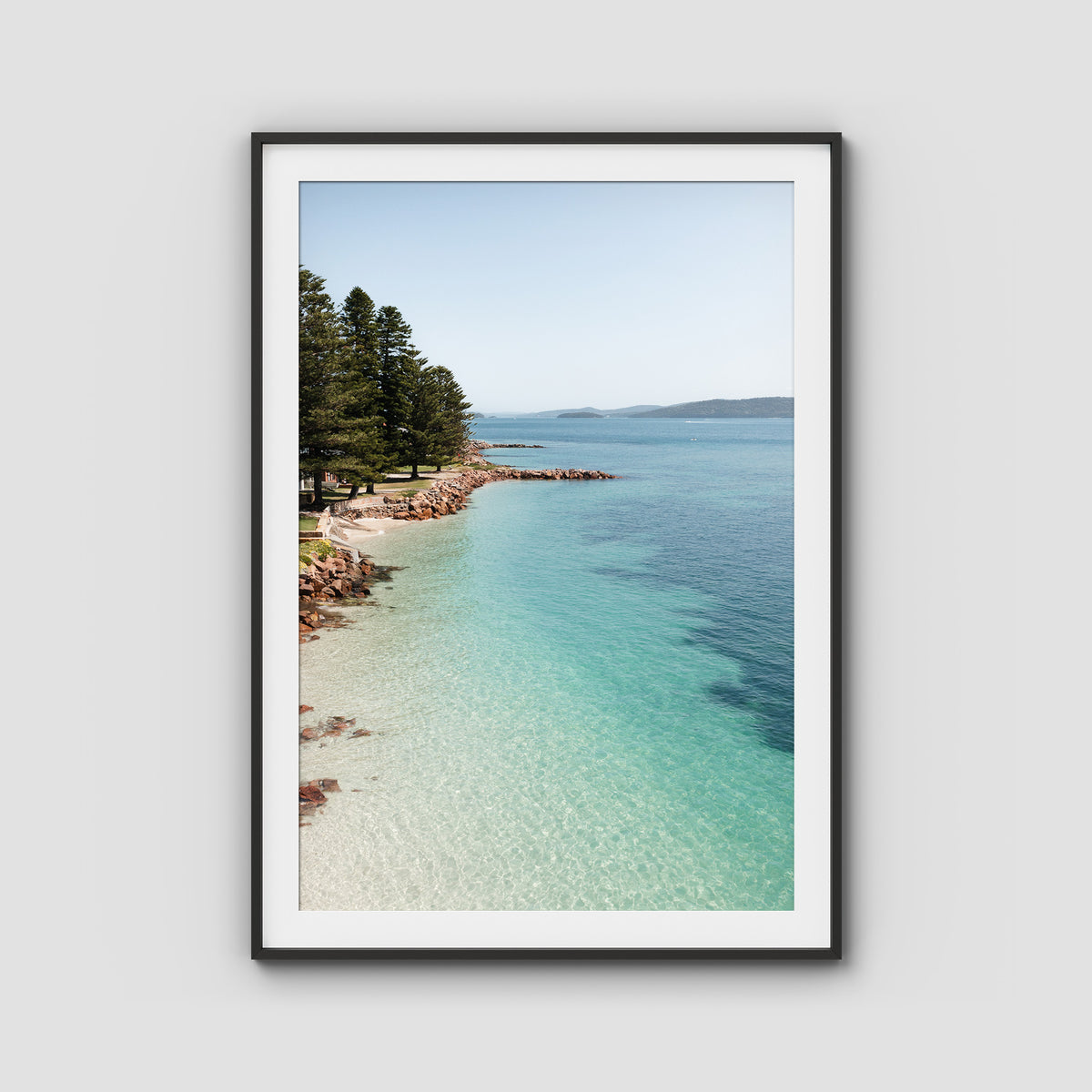 Corlette Mornings - Port Stephens - Art Print - Traditional Frame - Black - Portrait
