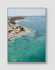 Corlette Aerial - Port Stephens - Art Print - Float Frame Canvas - White - Portrait