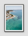 Corlette Aerial - Port Stephens - Art Print - Traditional Frame - Black - Portrait