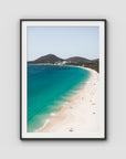Shoal Bay Beach ii - Port Stephens - Art Print - Traditional Frame - Black - Portrait
