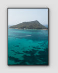 Shoal Bay Blues - Port Stephens - Art Print - Float Frame Canvas - Black - Portrait