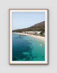 Shoal Bay Fun - Port Stephens - Art Print - Traditional Frame - Raw Oak - Portrait