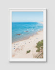 Birubi Beach Summer Days - Port Stephens - Art Print - Traditional Frame - White - Portrait