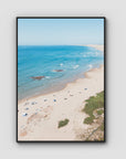 Birubi Beach Summer Days - Port Stephens - Art Print - Float Frame Canvas - Black - Portrait