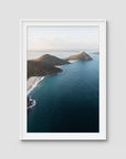 Coastal Horizon - Port Stephens - Art Print - Traditional Frame - White - Portrait
