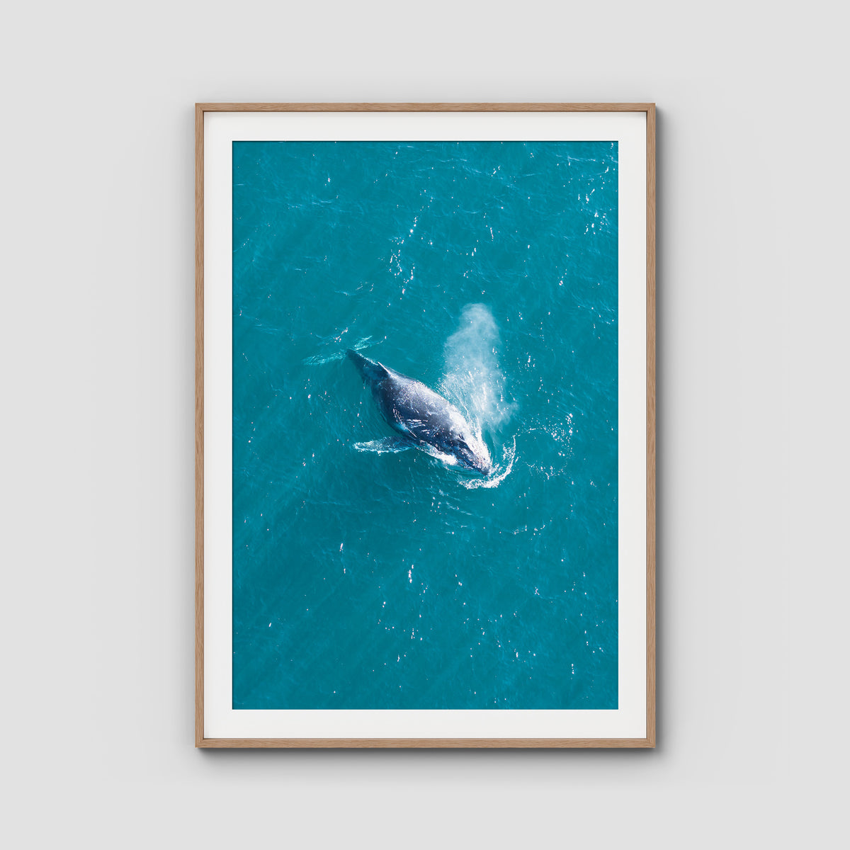 Breath of the Ocean - Art Print - Traditional Frame - Raw Oak - Portrait