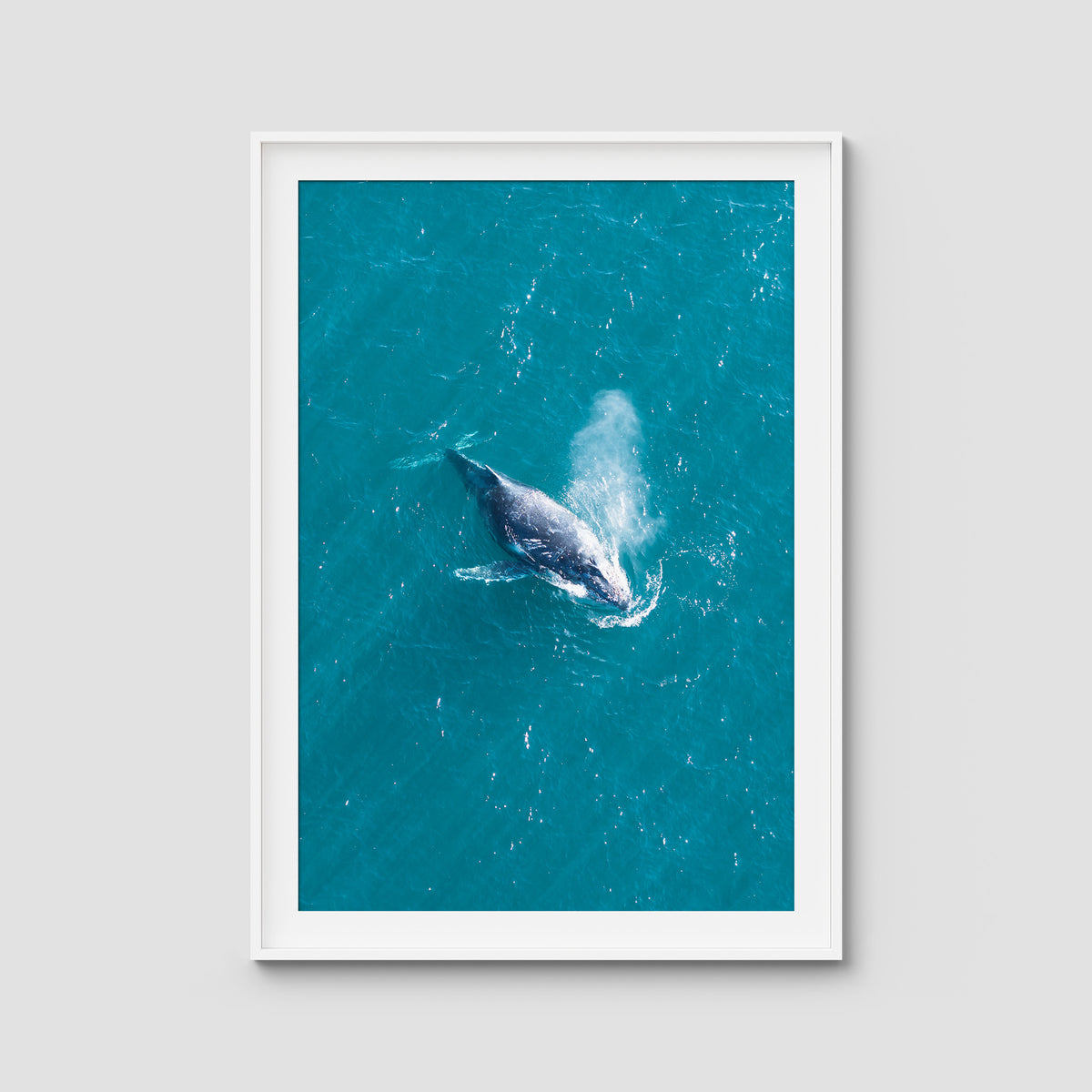 Breath of the Ocean - Art Print - Traditional Frame - White - Portrait