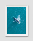 Breath of the Ocean - Art Print - Traditional Frame - White - Portrait