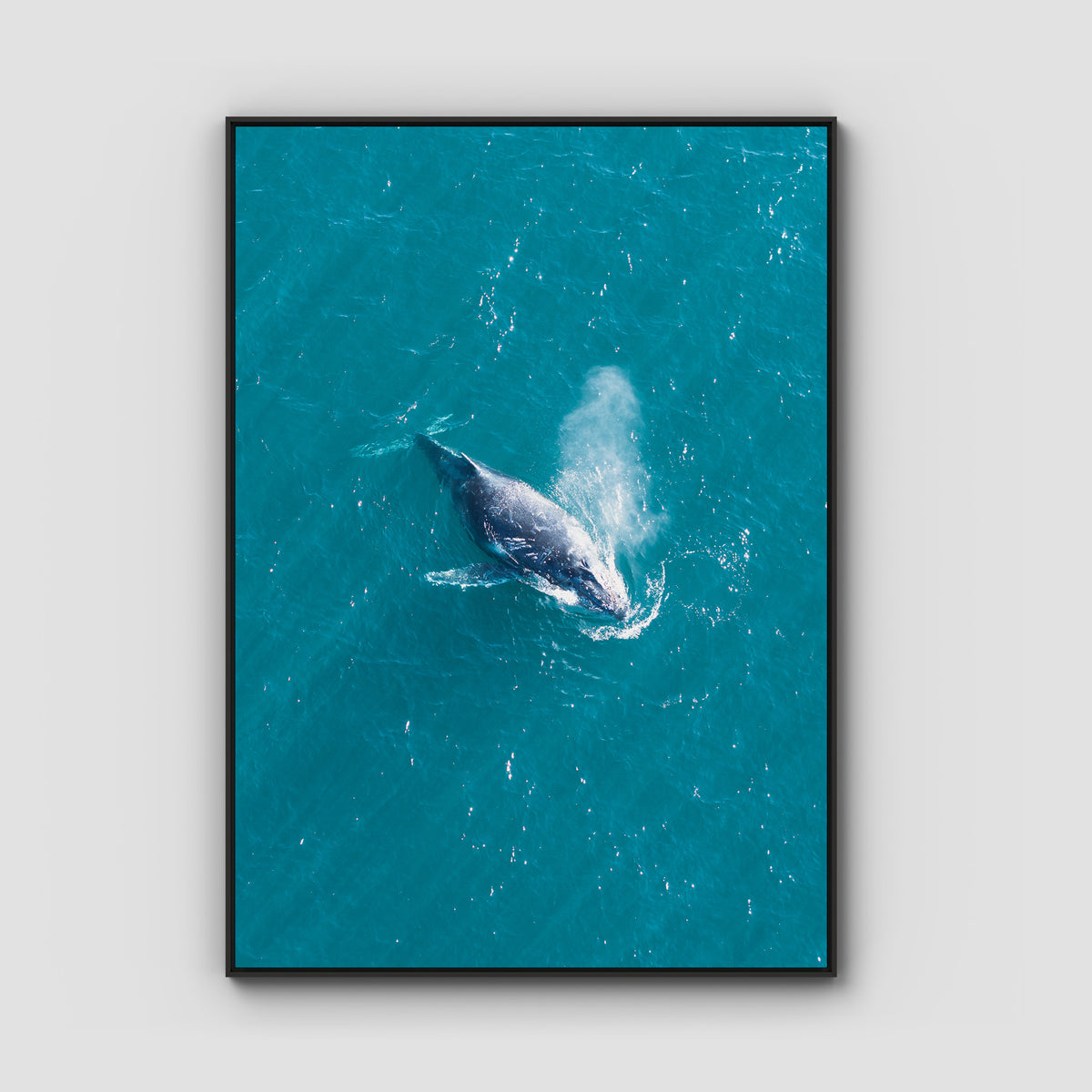 Breath of the Ocean - Art Print - Float Frame Canvas - Black - Portrait