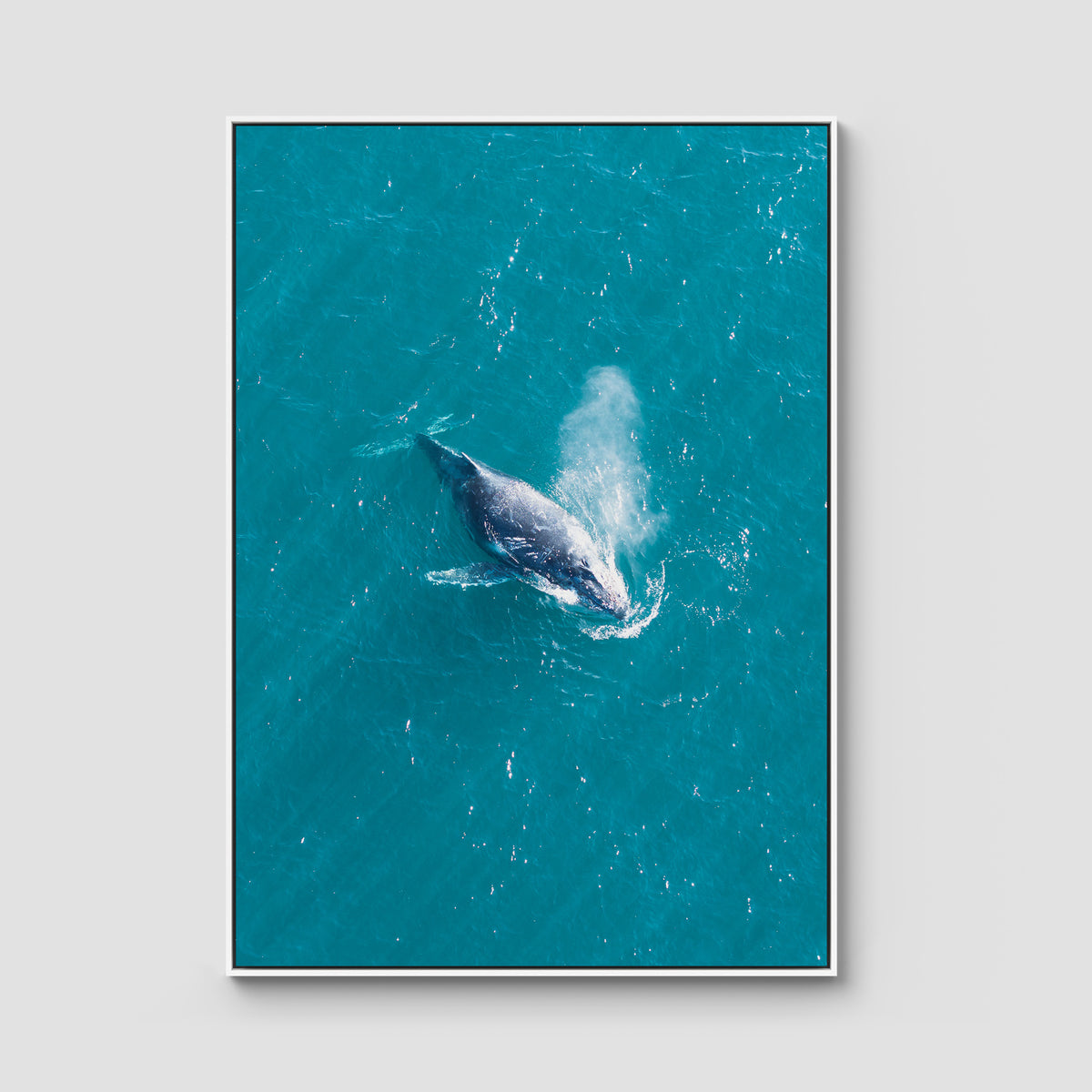 Breath of the Ocean - Art Print - Float Frame Canvas - White - Portrait